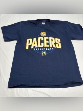 NBA Indiana Pacers Paul George #24 Blue Short Sleeve T Shirt Men’s Large